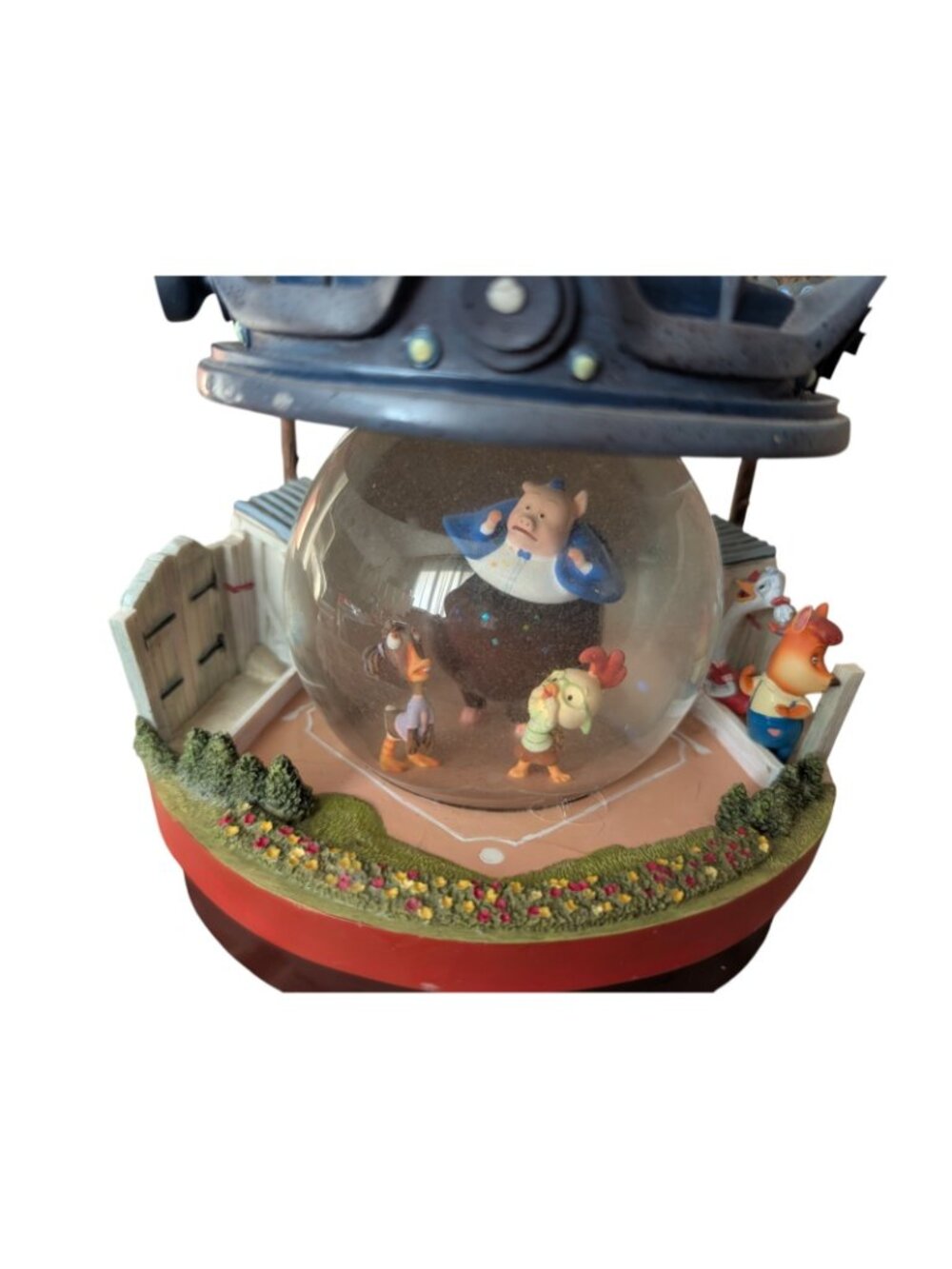 RARE Disney Store Chicken Little UFO Spaceship Snowglobe Baseball Figurine - Picture 2 of 10